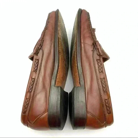 Allen Edmonds Carthage mens tassel loafers size 7.5 D brown leather main image 8
